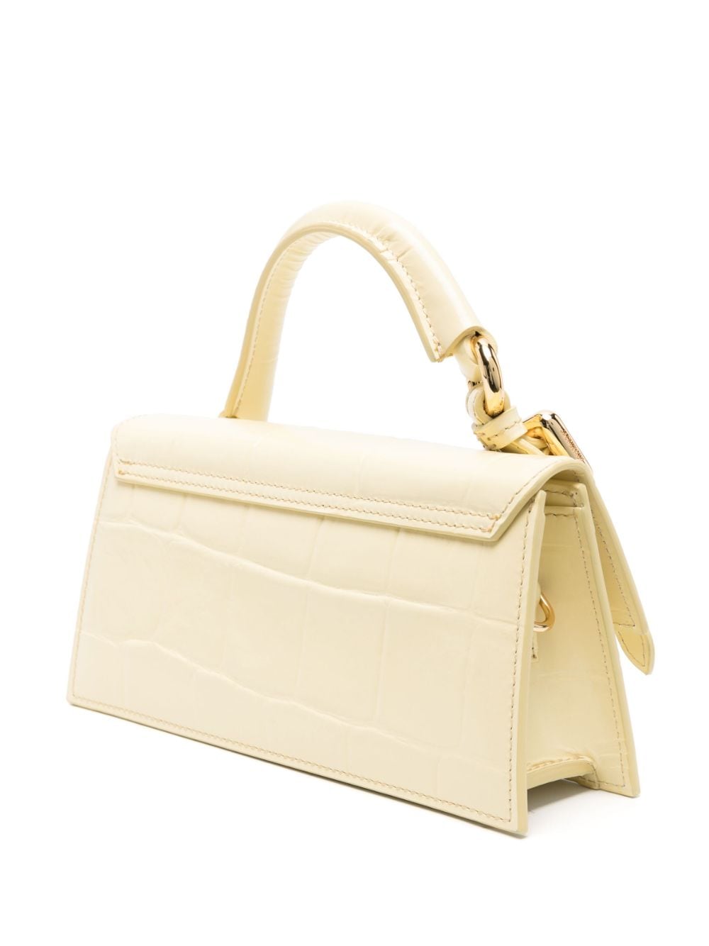 Jacquemus Le Chiquito Long leren shopper Geel