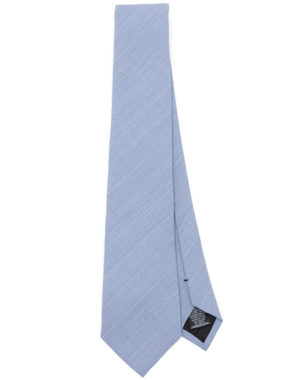 Paul Smith Striped Fine-knit Tie In Blue