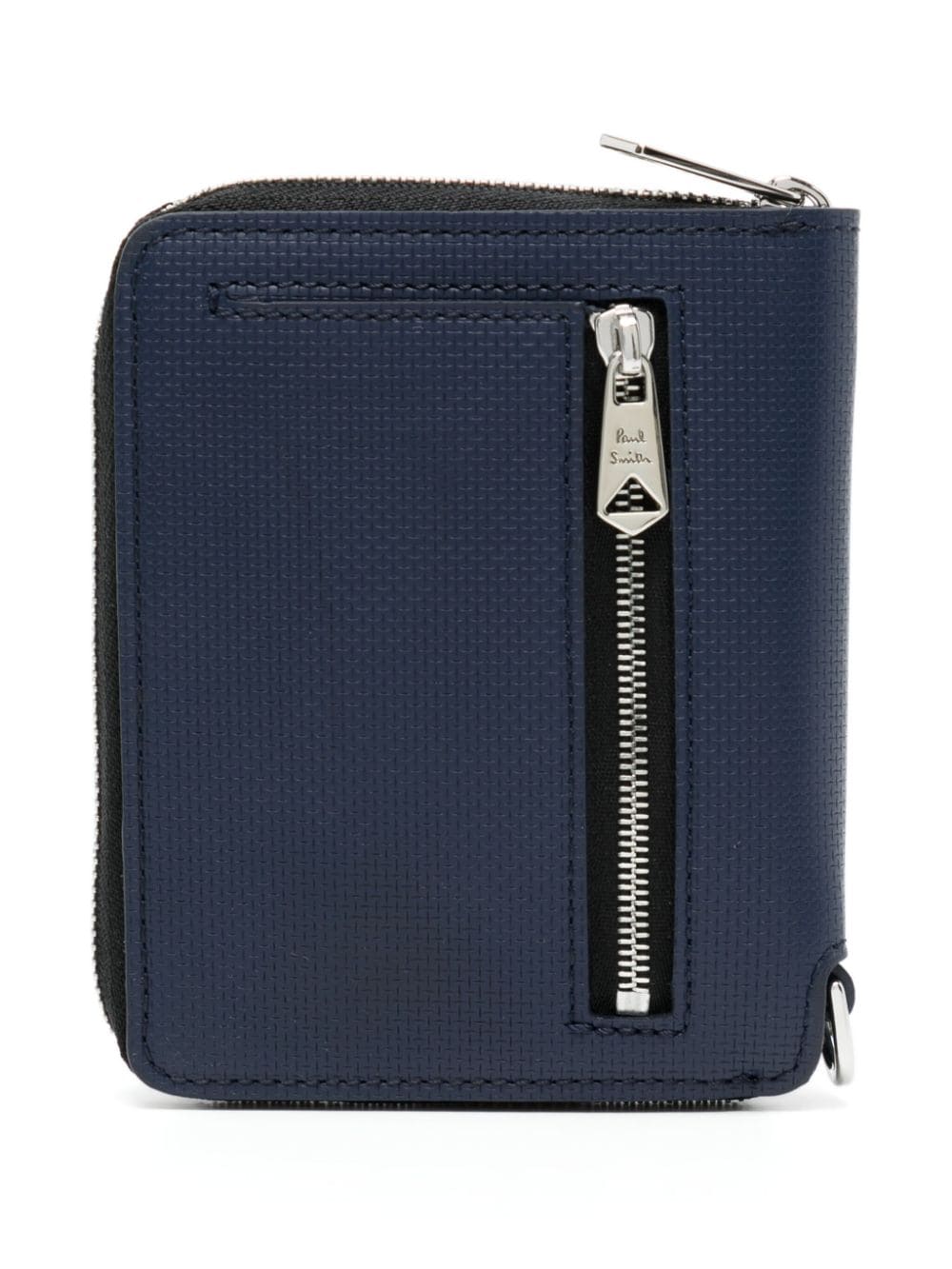 Paul Smith leather zip-around wallet - Blauw