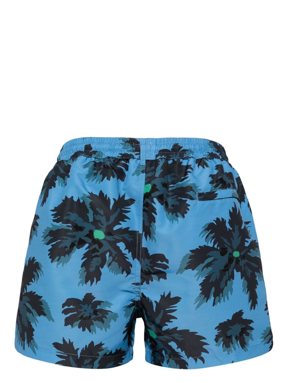 Shop Paul Smith Palmera-print Swim Shorts In Blue