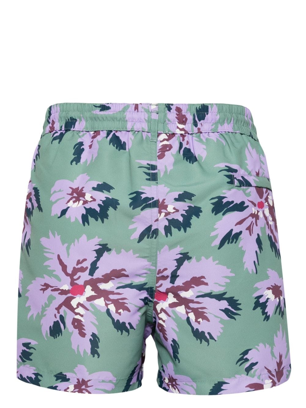Shop Paul Smith Palmera-print Swim Shorts In Green