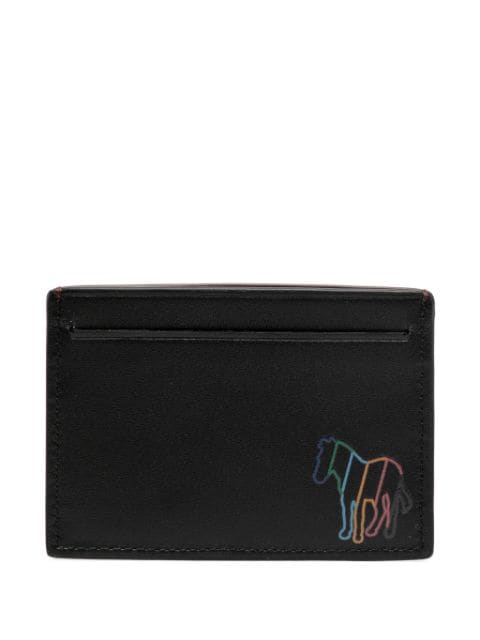 PS Paul Smith Zebra-print leather cardholder