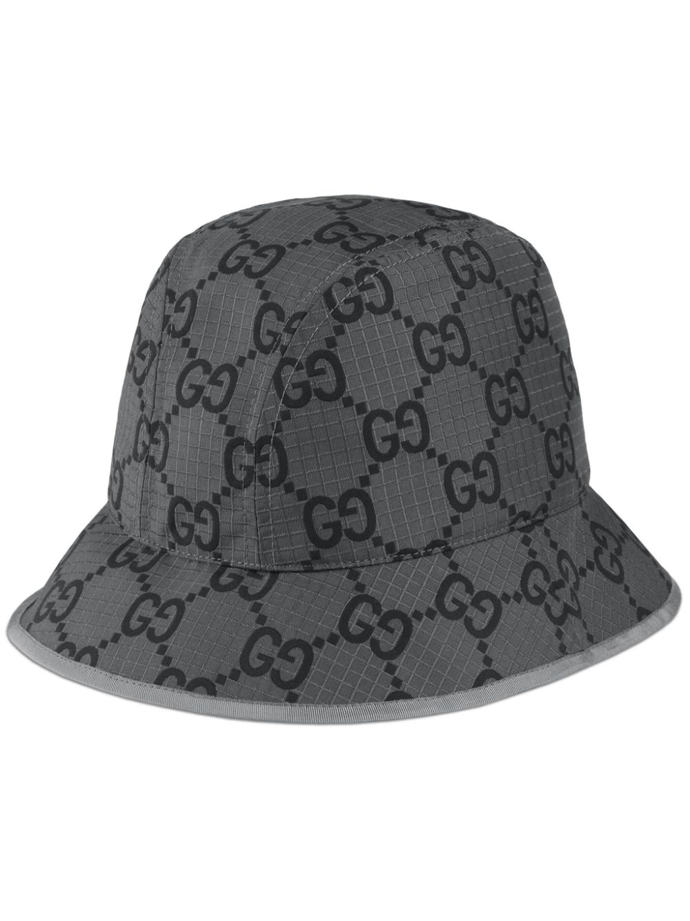 Shop Gucci Gg Supreme Ripstop Bucket Hat In Grey
