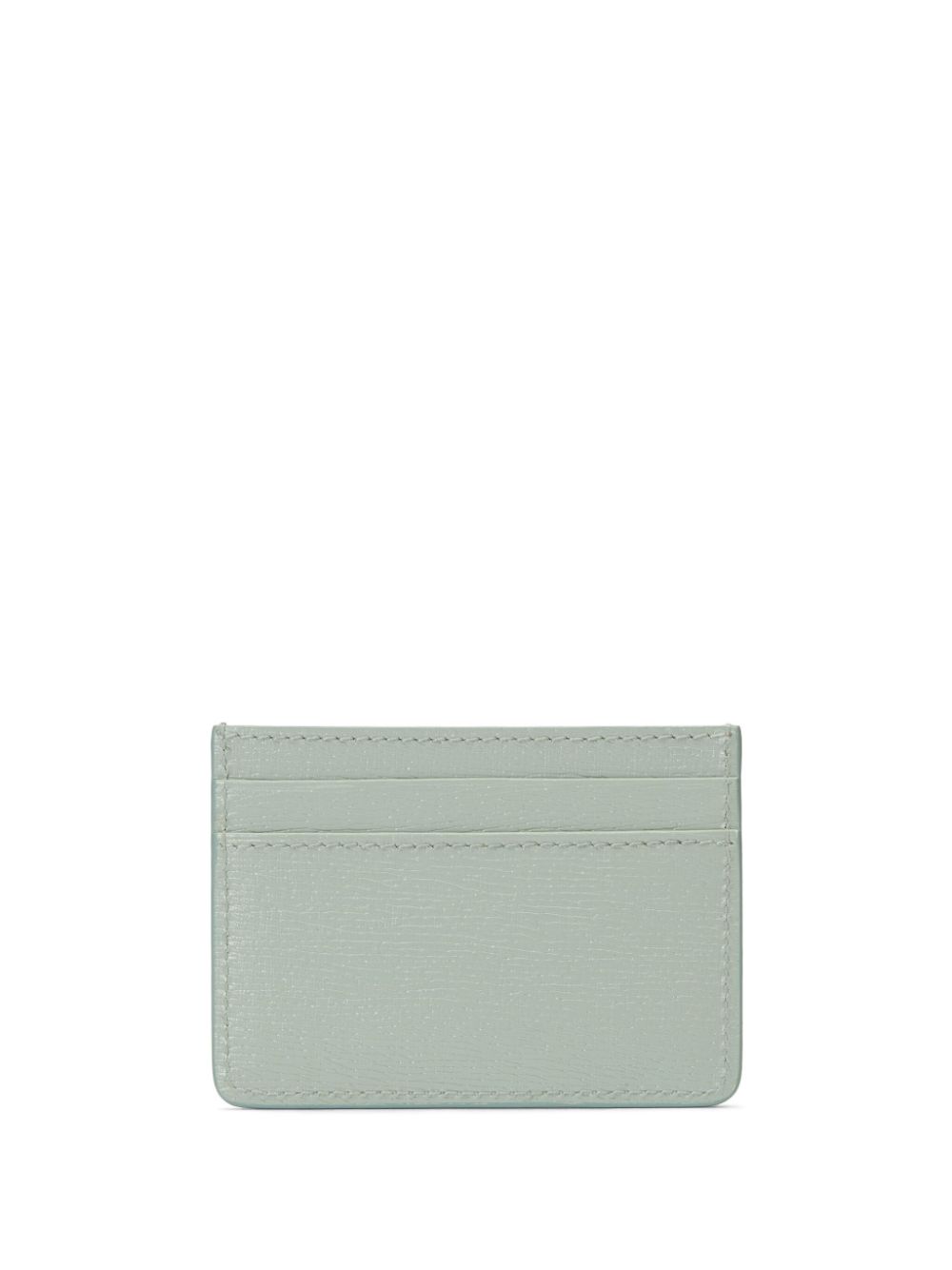 Gucci logo-lettering leather card holder - Groen