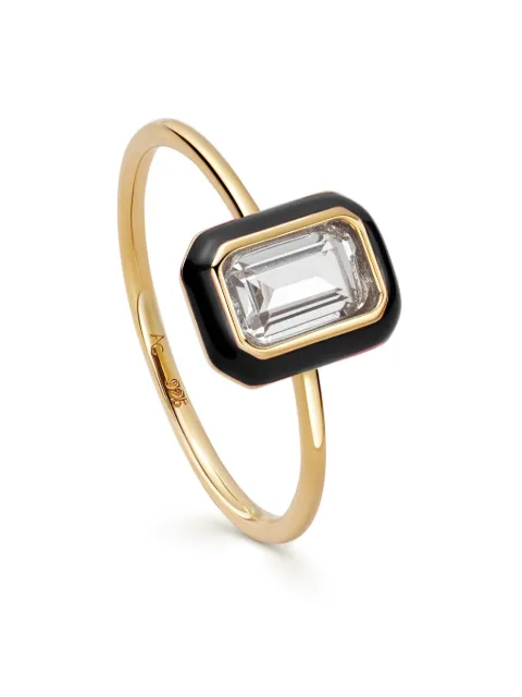 Astley Clarke Flare topaz emeral-cut ring