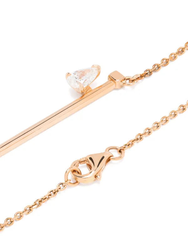 Repossi Serti Sur Vide チェーンリンク ネックレス 18Kローズゴールド 