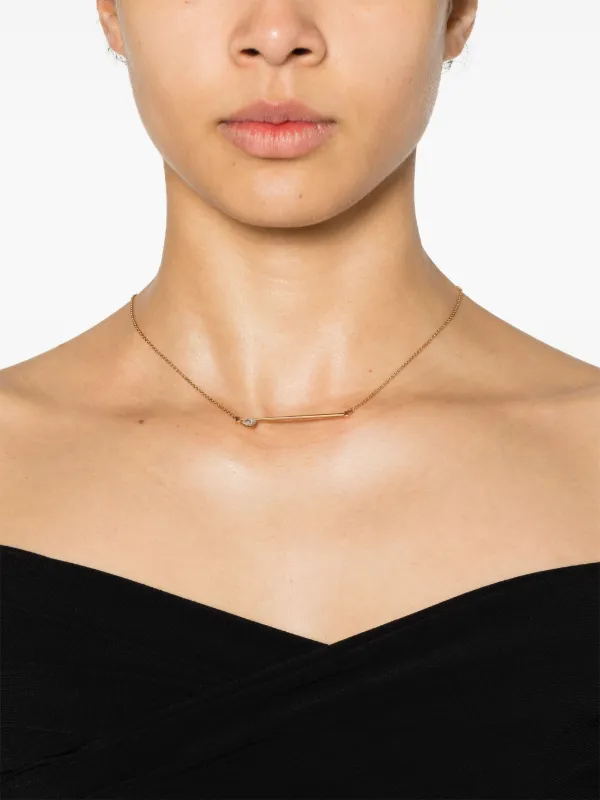 Repossi Serti Sur Vide チェーンリンク ネックレス 18Kローズゴールド 