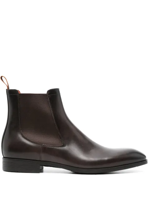 Santoni 가죽 첼시 부츠