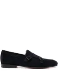 Santoni suede monk shoes - Blue