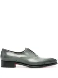 Santoni Carter leather boat shoes - Green