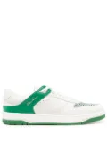 Santoni check pattern-detail leather sneakers - Neutrals