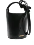 Jacquemus Le Petit Tourni leather bucket bag - Black