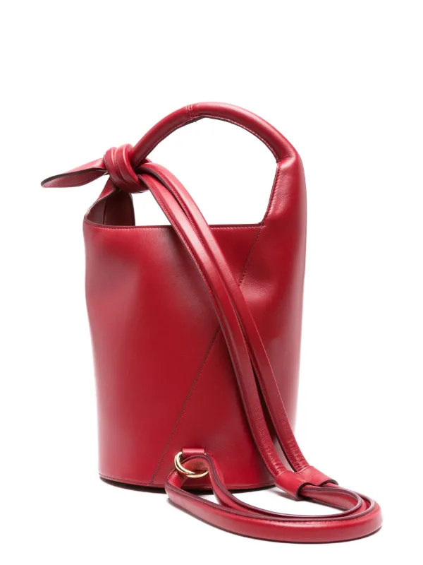 Red leather bucket bag new arrivals