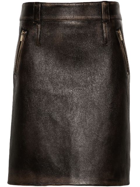 Miu Miu leather pencil midi skirt Women