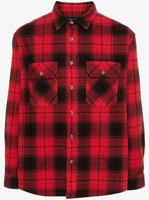 Purple Brand Kariertes Flanellhemd