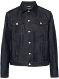 Gucci vertical-seamed denim jacket - Blue