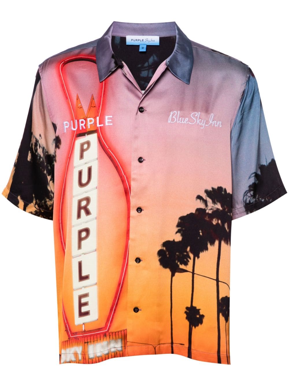 Shop Purple Brand X Blue Sky Graphic-print Shirt In 红色