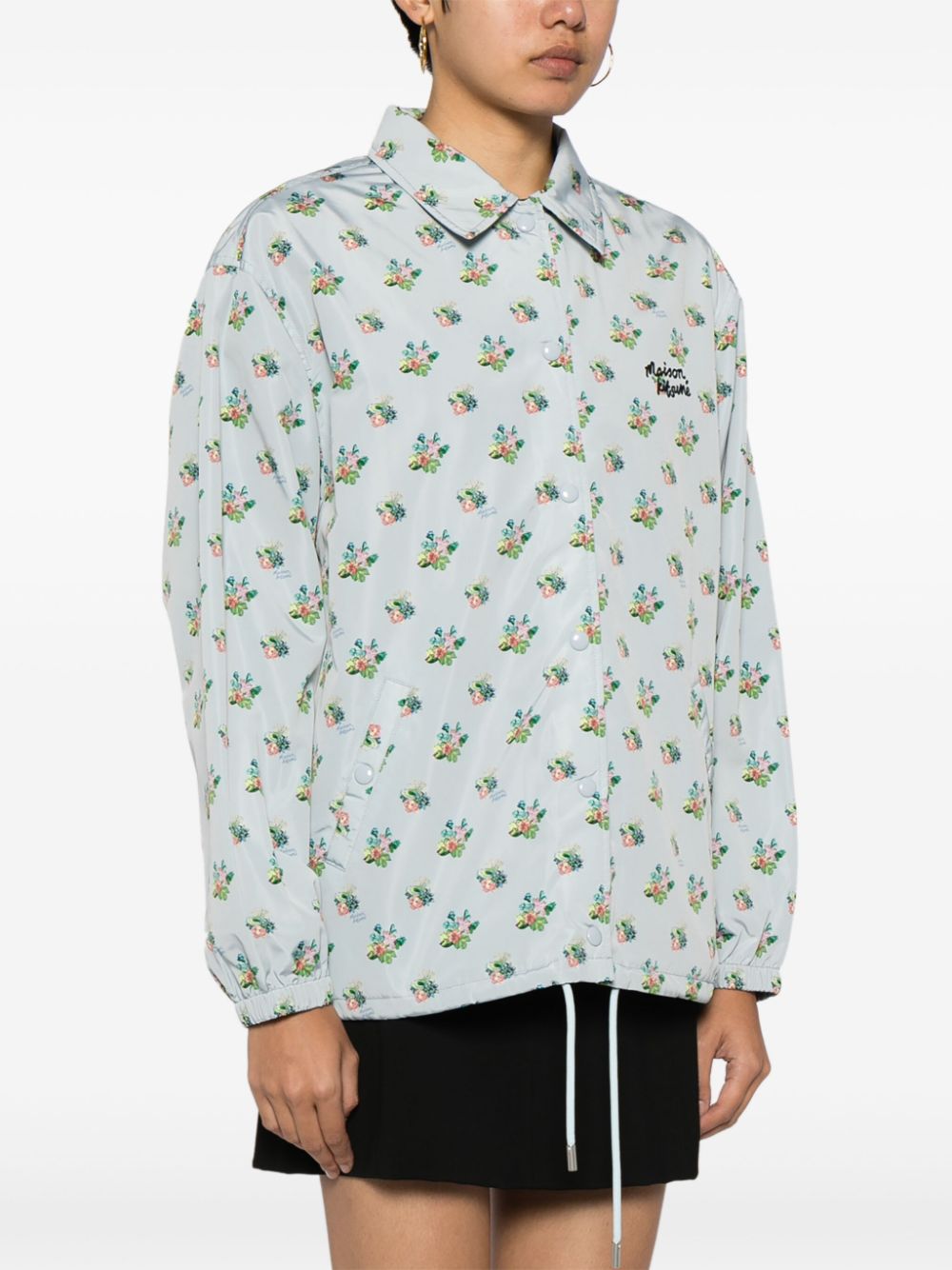 Maison Kitsune floral-print press-stud jacket Women