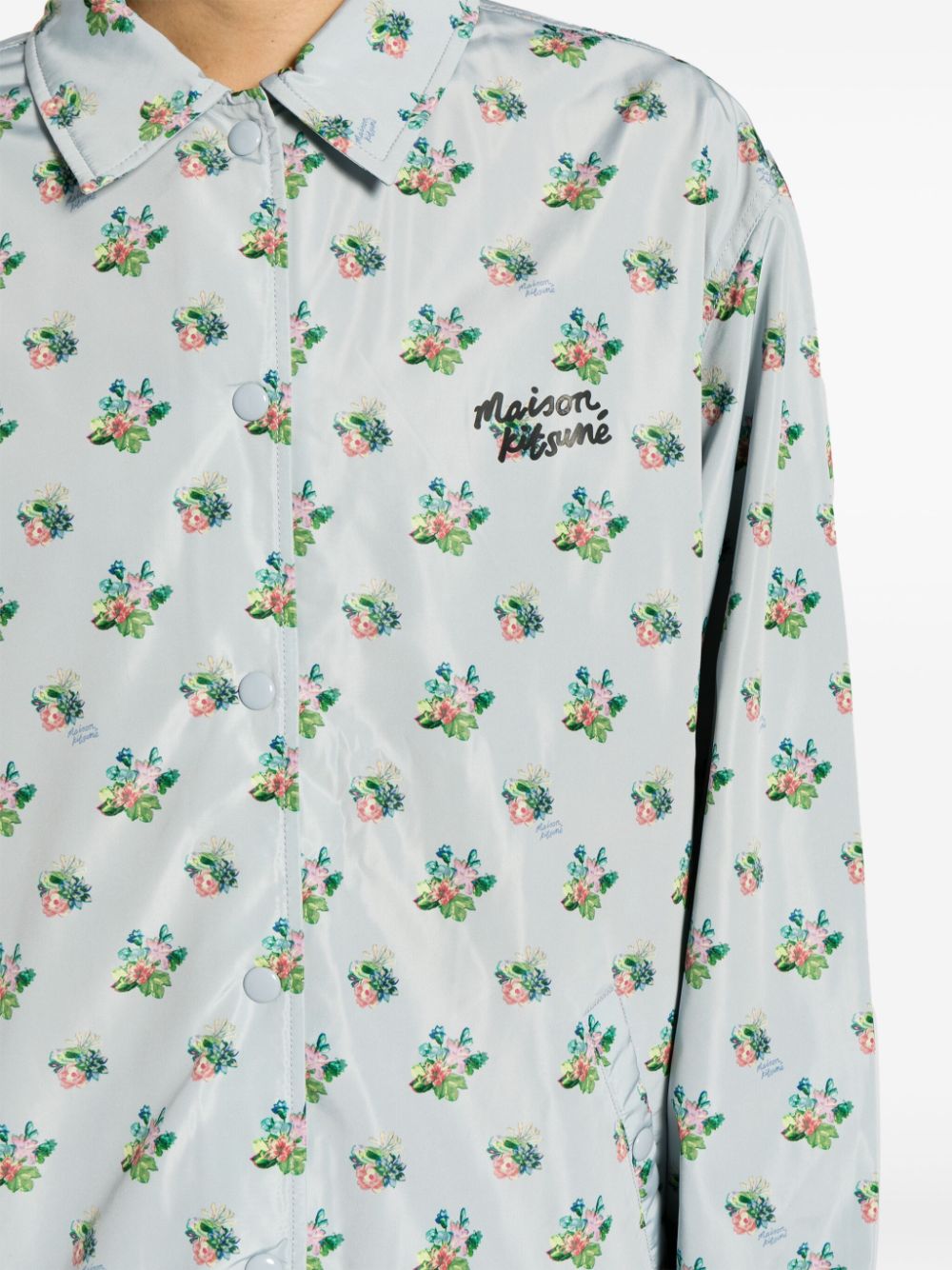 Maison Kitsune floral-print press-stud jacket Women