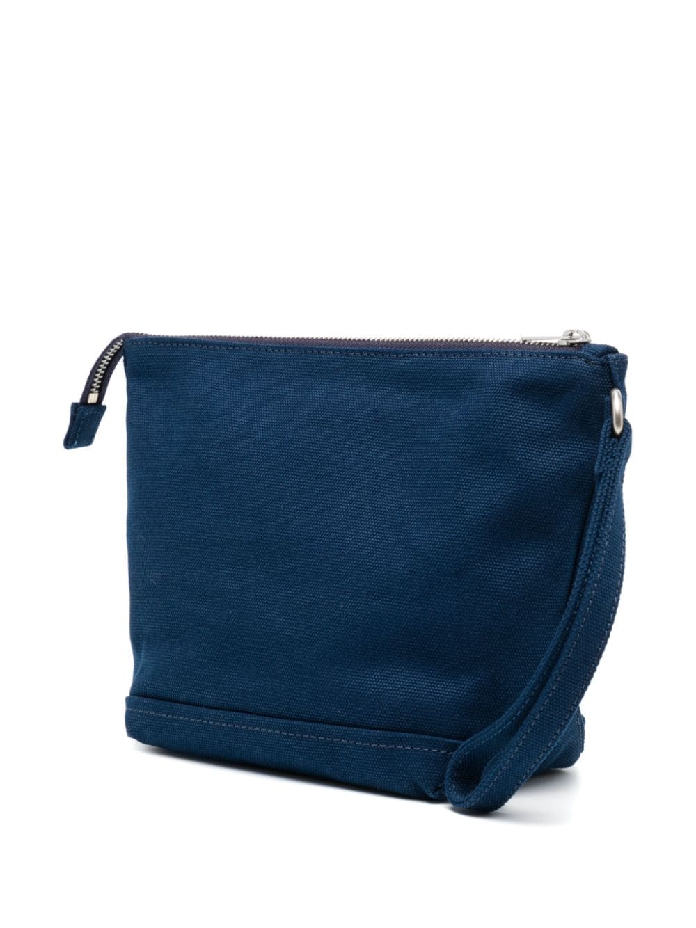 Shop Maison Kitsuné Logo-print Clutch Bag In Blau