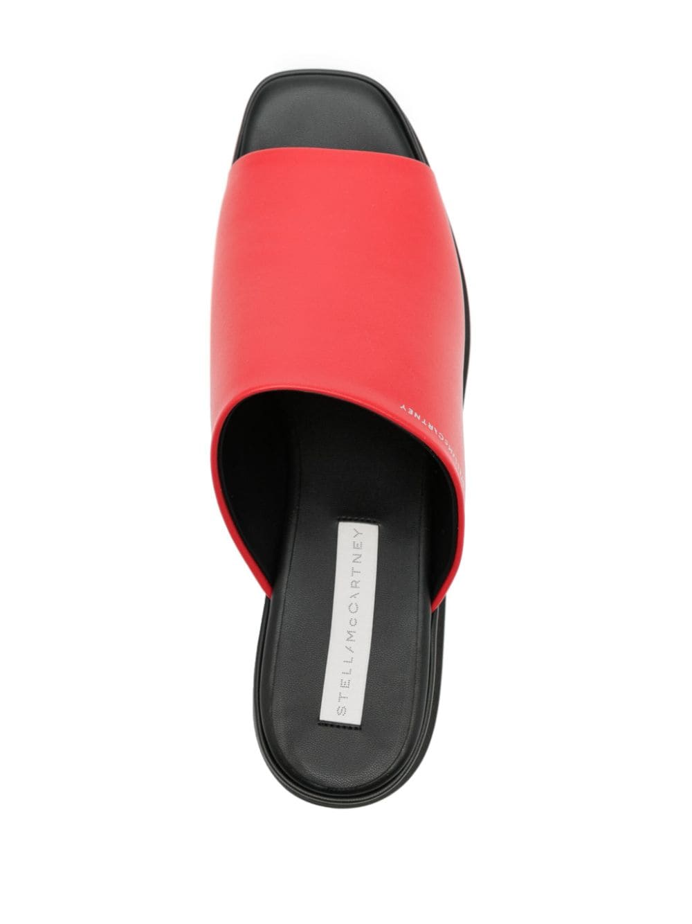 Shop Stella Mccartney Sneak-elyse Leather Sandals In Red