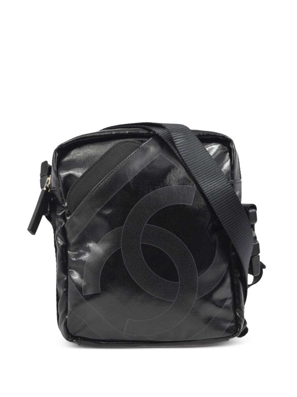 Pre-owned Chanel 2007 Sports Line Shoulder Bag In Black