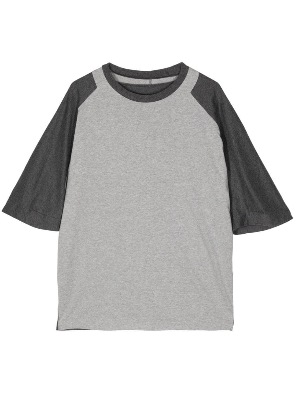 Fumito Ganryu Raglan-sleeve Cotton T-shirt In Grey
