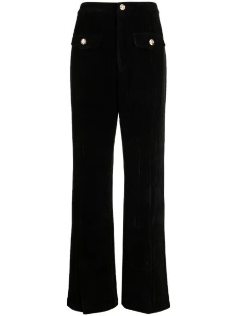 b+ab pleat-detail corduroy flared trousers