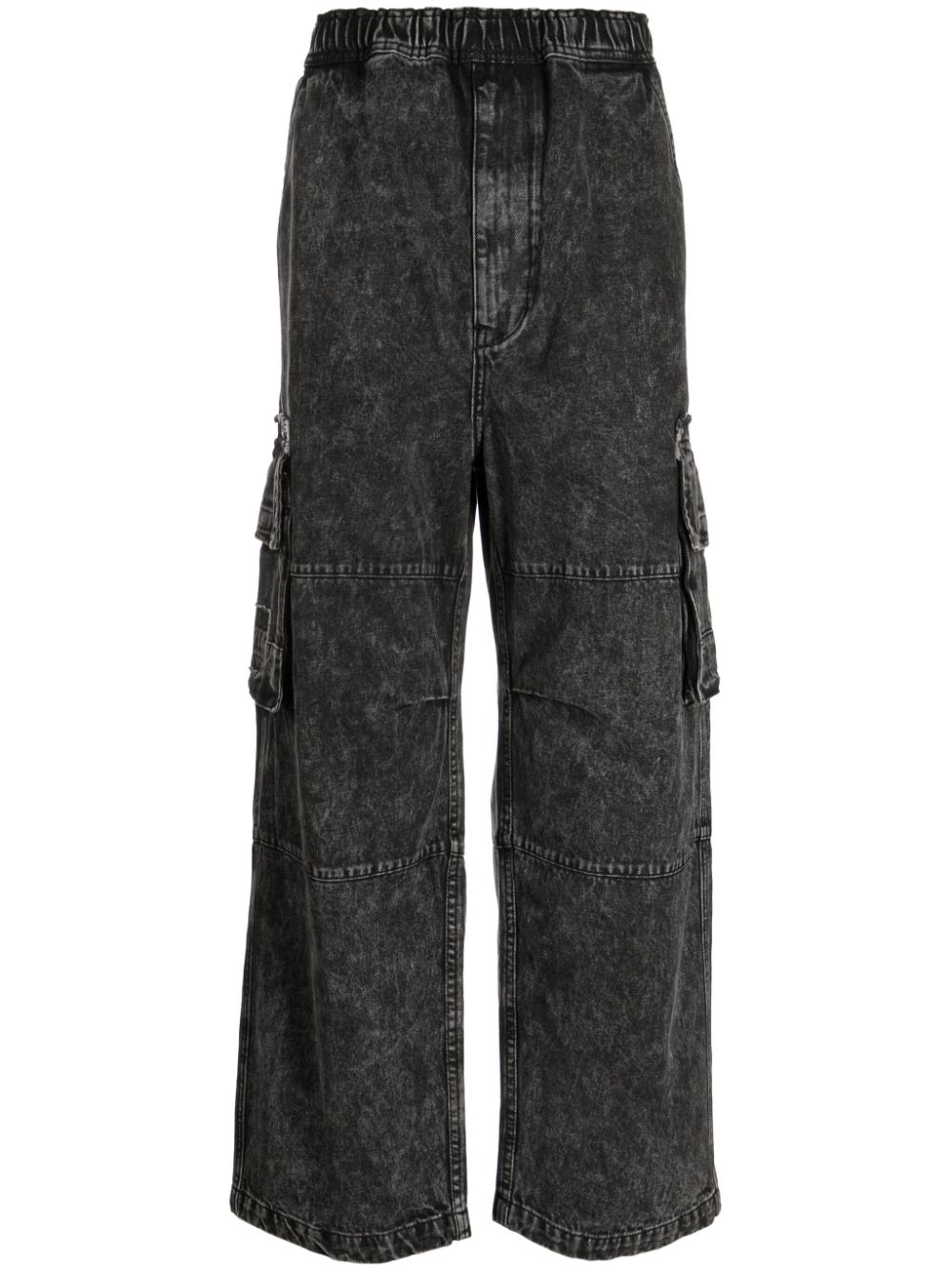 cargo-pockets straight-leg jeans