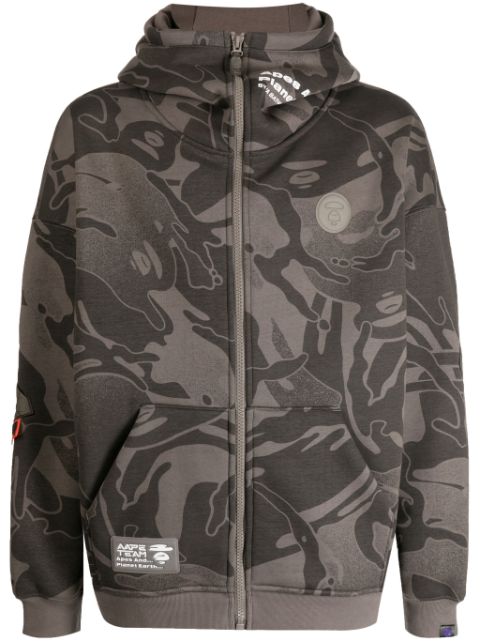 AAPE BY *A BATHING APE camouflage-print zip hoodie Men