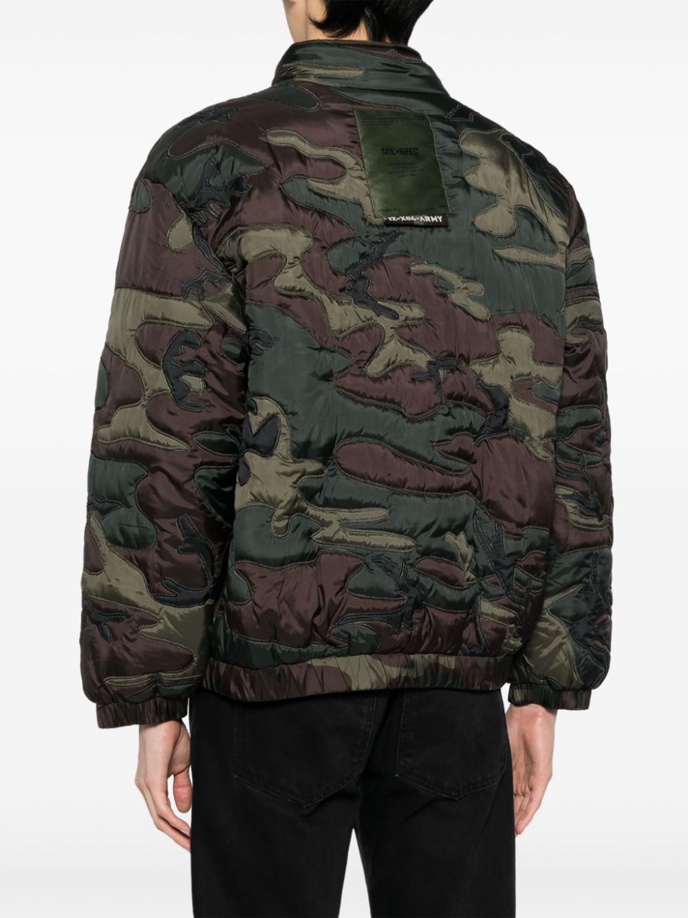 Shop Izzue Camouflage-print Padded Jacket In Multicolour
