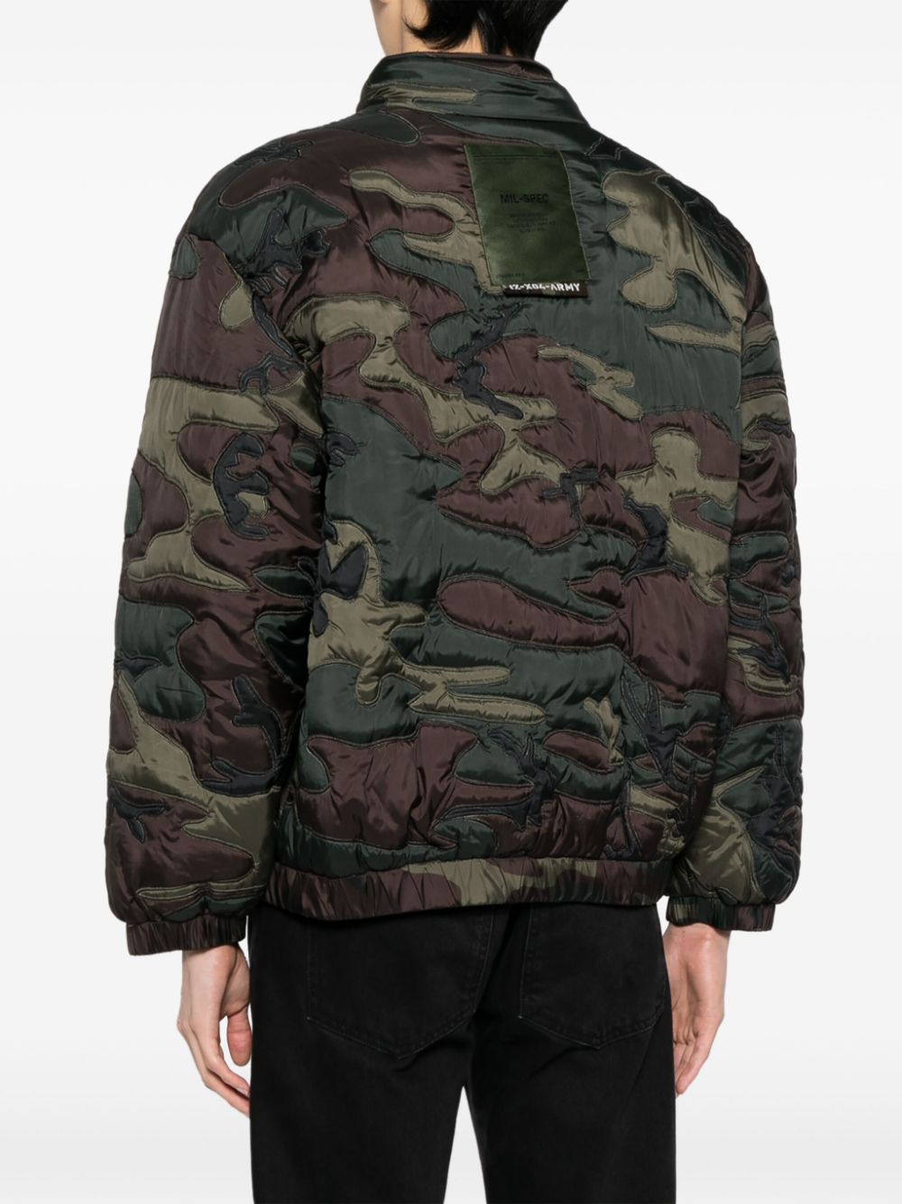 izzue Gewatteerd jack met camouflageprint Veelkleurig