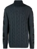 MC2 Saint Barth logo-jacquard fisherman's-knit jumper - Black
