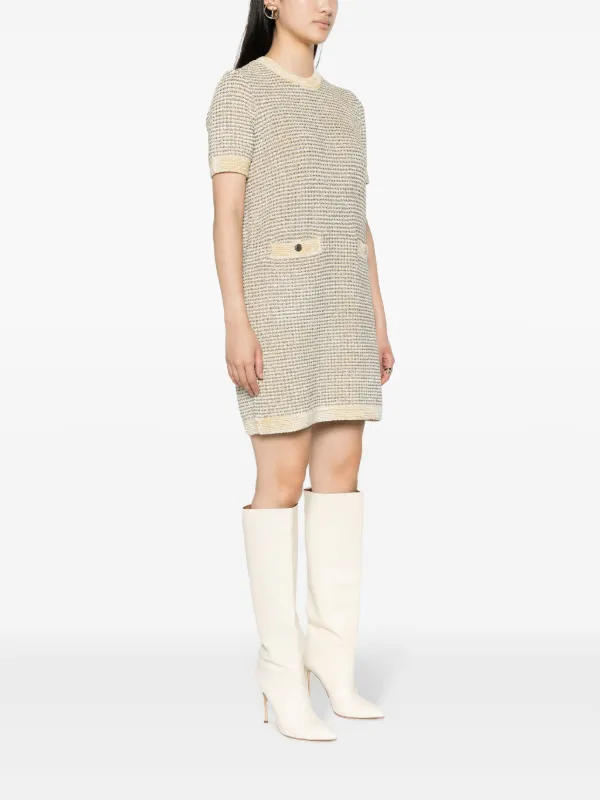 TORY BURCH ワンピース 服 Striped velvet minidress895402 TORY BURCH ワンピース 服 Striped velvet minidress895402