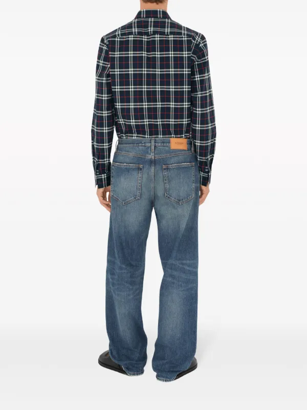 Burberry Simpson チェック シャツ | ブラック | FARFETCH JP