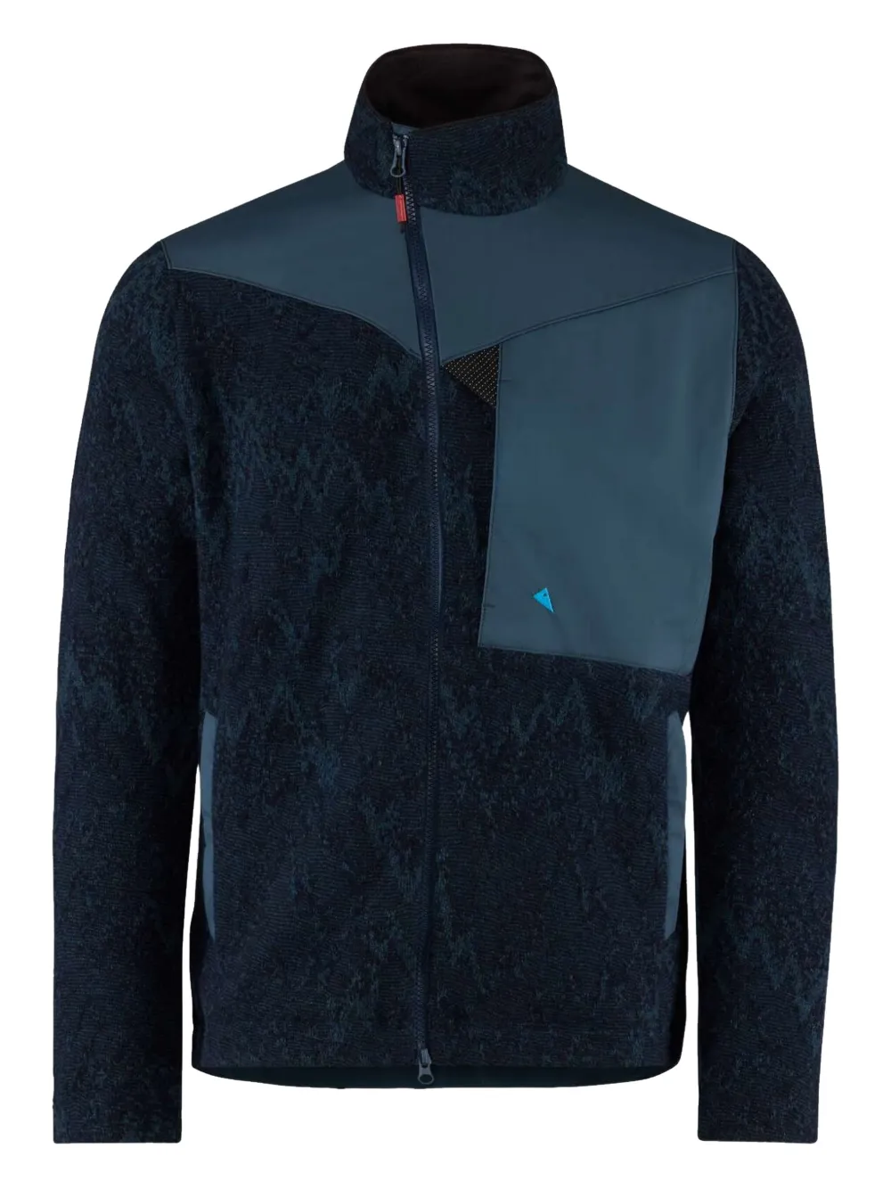 panelled zip-fastening jacket