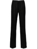 Alessandra Rich Lurex pinstriped trousers - Black