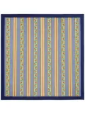 Lisa Corti floral-print striped table cloth - Blue