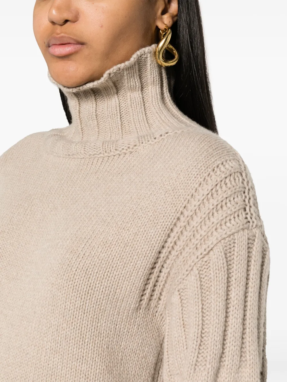 Jil Sander Kasjmier coltrui Beige