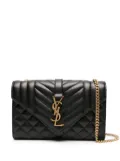 Saint Laurent small Envelope quilted shoulder bag - Black