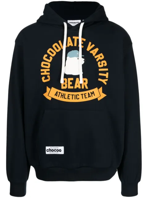 CHOCOOLATE graphic-print jersey-texture hoodie