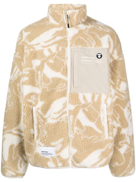 AAPE BY *A BATHING APE camouflage-print fleece jacket Men