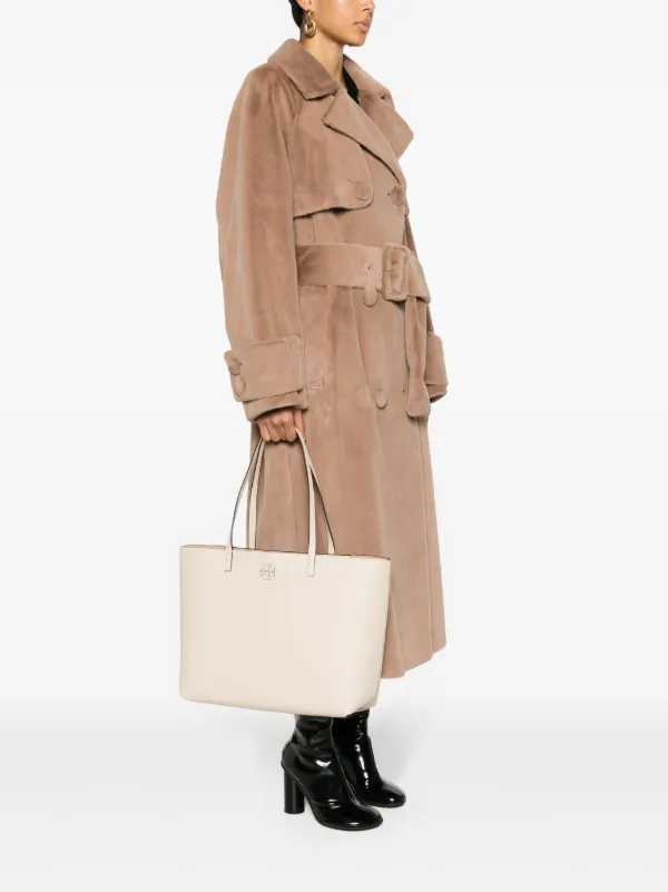 Mcgraw leather laptop tote tory burch 2025