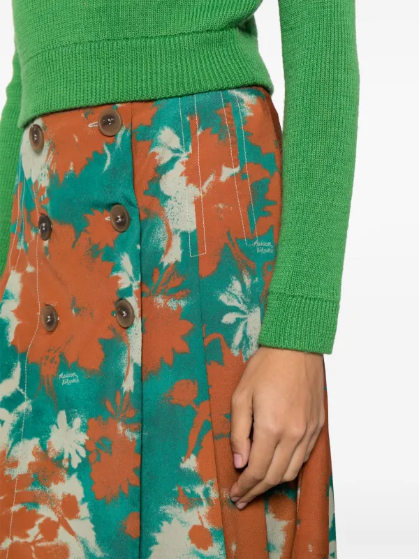 スカート MAISON KITSUNE Woman Skirt Green OW01508WW9028 0094 ow01508ww9028-0094_1.jpg