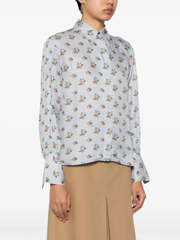 Maison Kitsuné フローラル シャツ | ブルー | FARFETCH JP