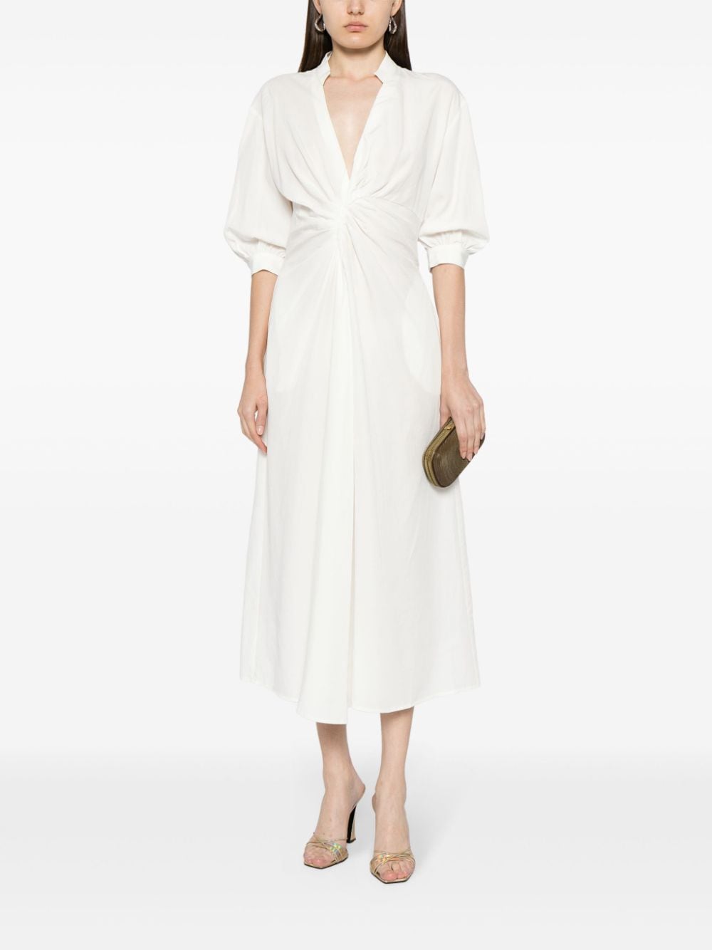 Shop Manning Cartell In A Twist Midi Dress In Weiss