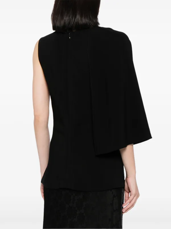 Stella McCartney Asymmetric one-sleeve Top | Black | FARFETCH