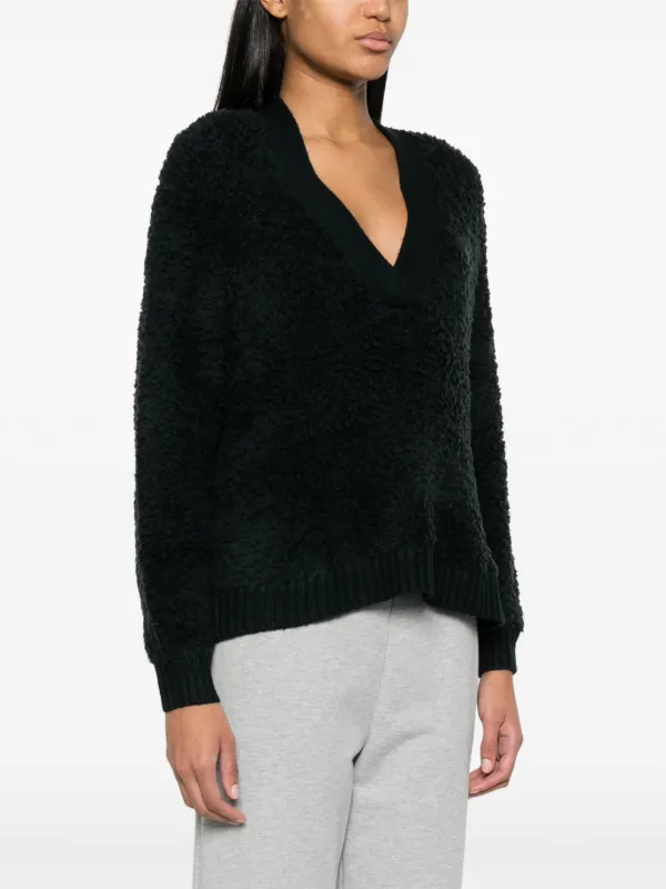 V neck fleece discount jumper