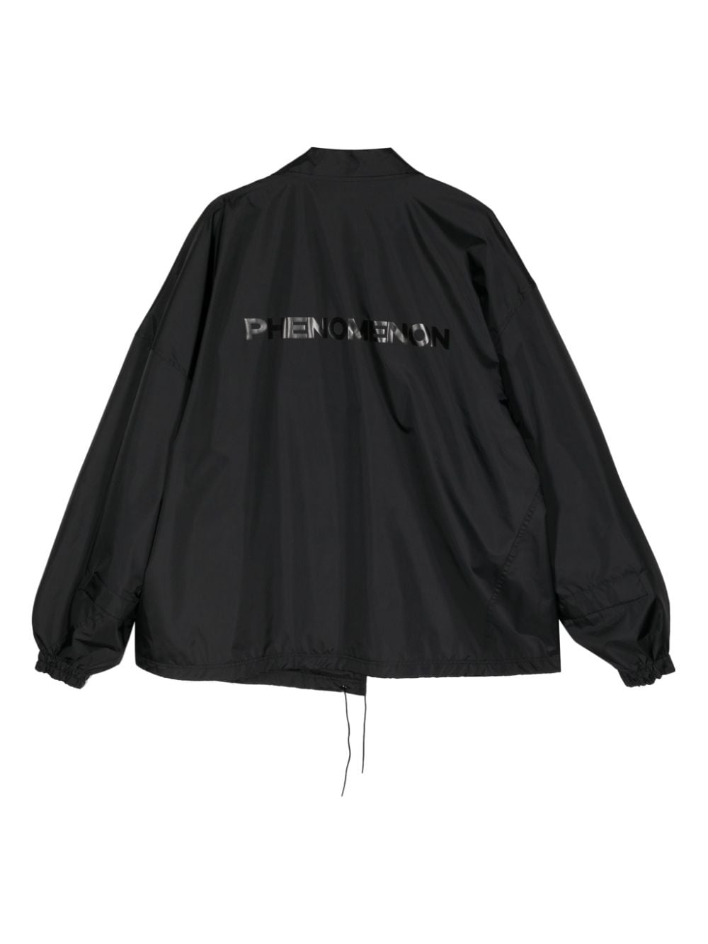 Shop Fumito Ganryu X Phenomenon Logo-print Shirt Jacket In Black
