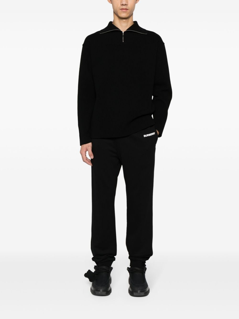 Burberry rubberised-logo Cotton Track Pants - Farfetch